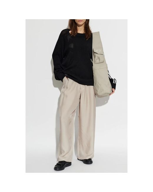 Y-3 Broeken ,Drawstring Broeken in het Natural