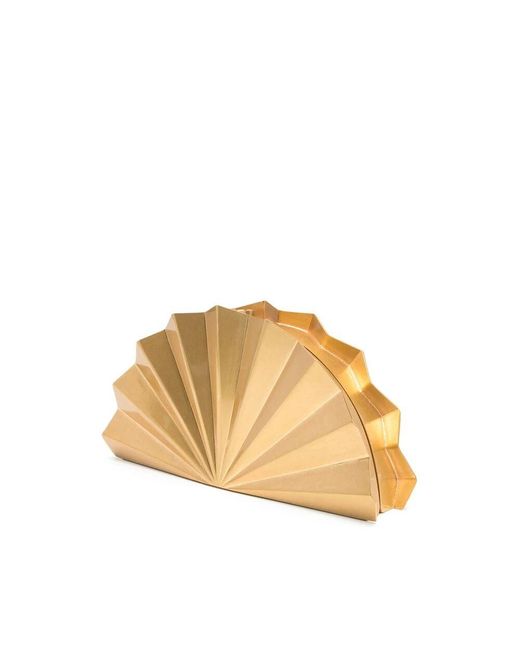 Cult Gaia Natural Handtasche Mit Goldfarbenem Verschluss Und Vollfutter
