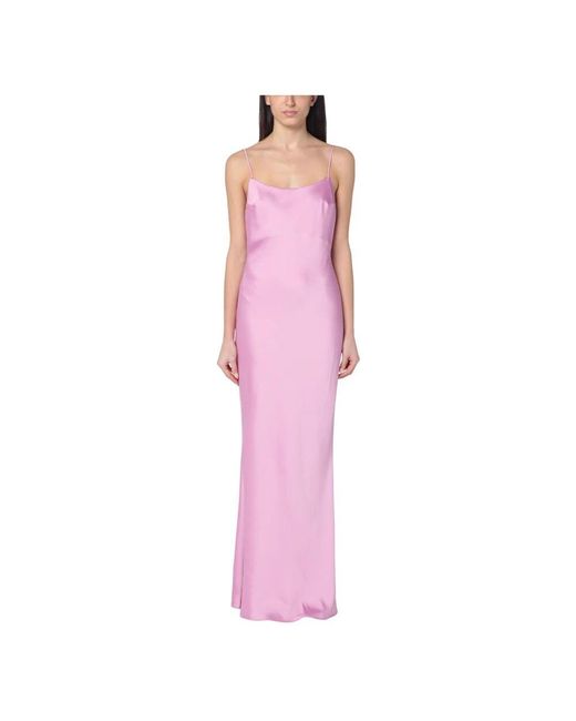 ANDAMANE Pink Langes Damenkleid Eleganter Stil