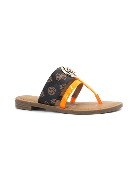 Guess Brown Flip Flops