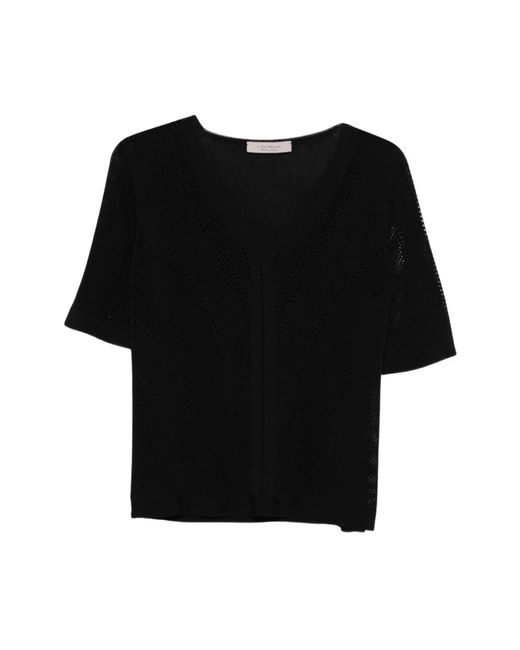 D.exterior Black V-Neck Knitwear