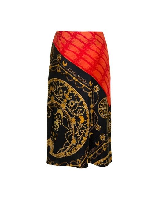 MARINE SERRE Multicolor Midi Skirts