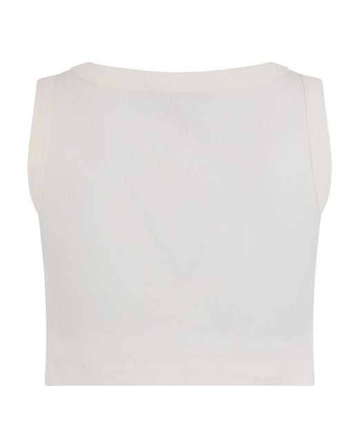 Dolce & Gabbana White Sleeveless Tops