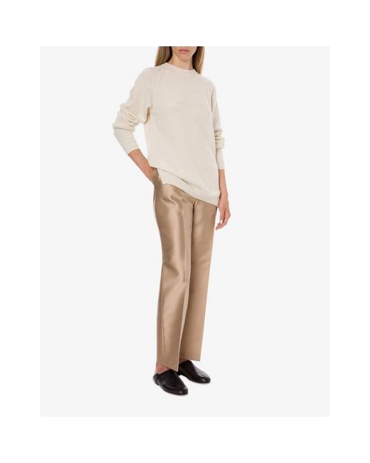 Alberta Ferretti White Cashmere Knitwear