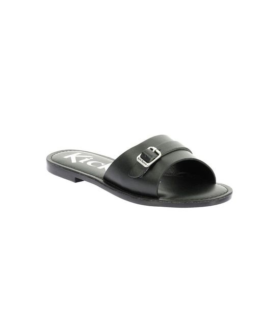 Kickers Black Stilvolle leder mules