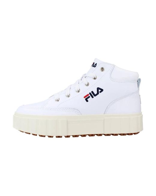 Fila White Sandblast mid sneakers