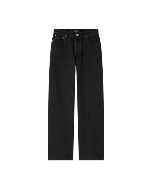 A.P.C. Black Straight Fit Jeans