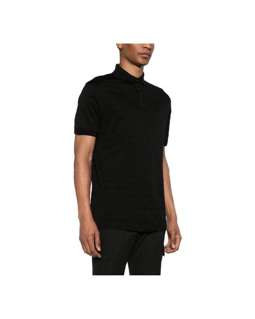 Emporio Armani Black Polo Shirts for men