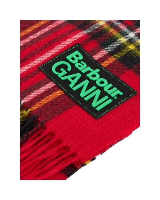 Barbour Red Winter Scarves