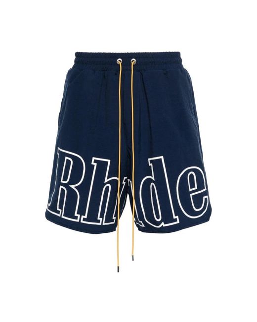 Rhude Blue Casual Shorts for men