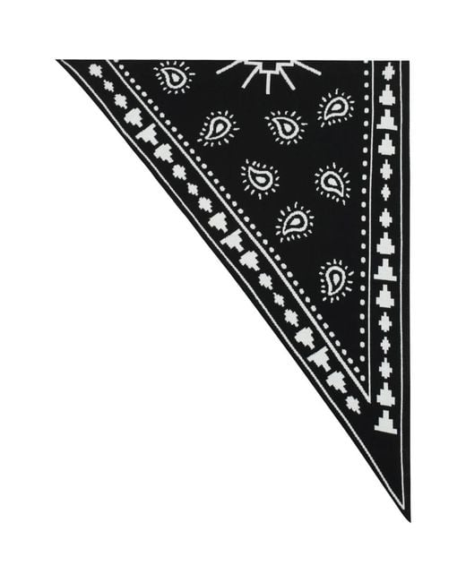 Marcelo Burlon Black Winter Scarves for men