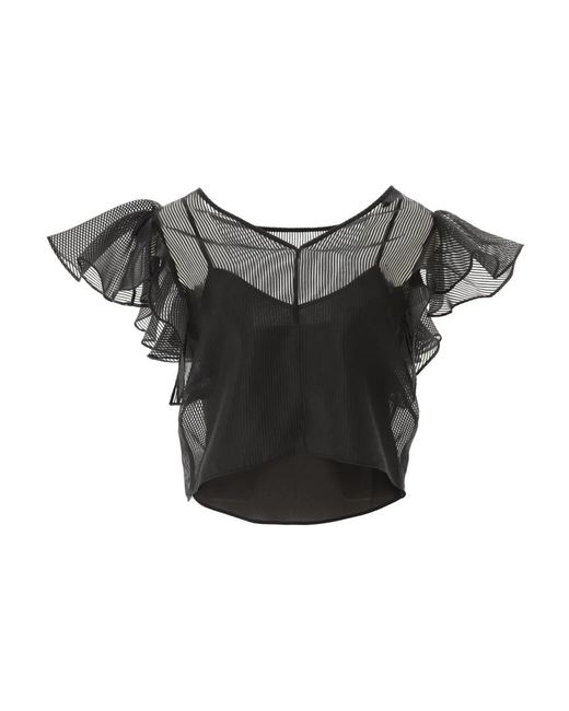 Karl Lagerfeld Black Blouses