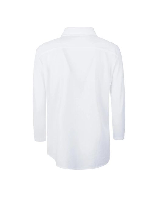 Zanone Overhemden ,Wit ,Katoen Wit Katoenen Poloshirt in het White