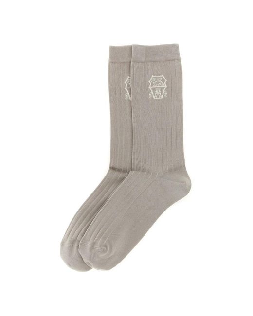 Brunello Cucinelli Gray Socks for men