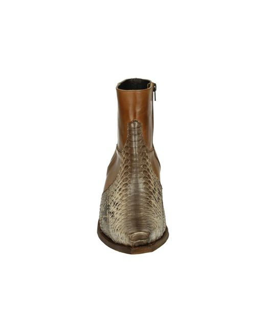 Sendra Braune Leder-Herrenstiefel in Brown für Herren