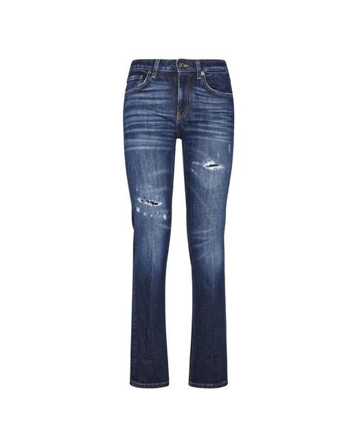 Dondup Blue Straight Fit Jeans