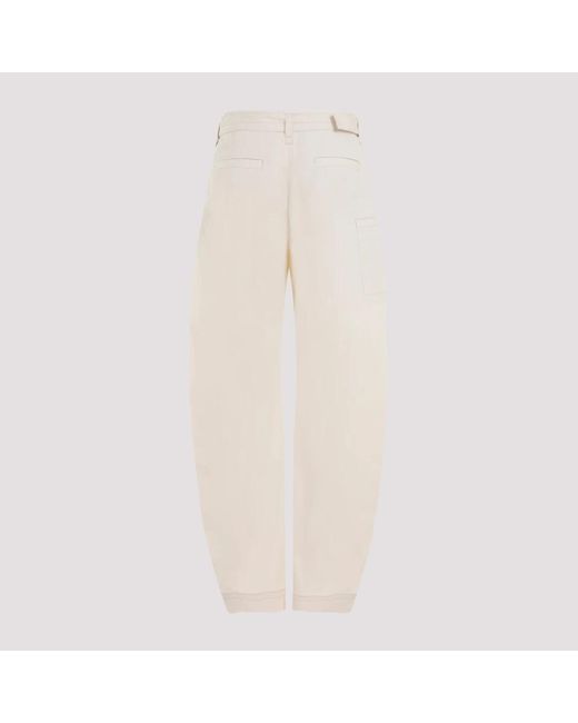 Lemaire White Wide Trousers