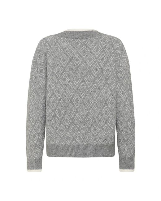 Kaffe V-Neck Trui in het Gray