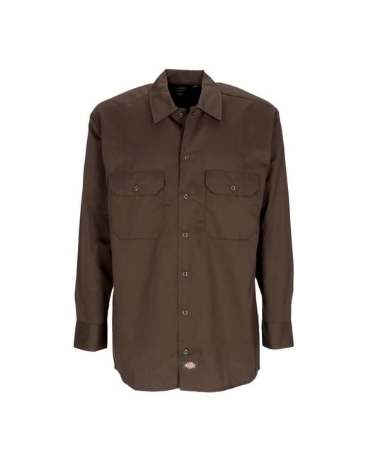 Dickies Long Sleeve Shirt in het Brown voor heren