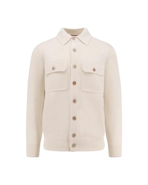 Cashmere Knitwear Brunello Cucinelli de hombre de color White