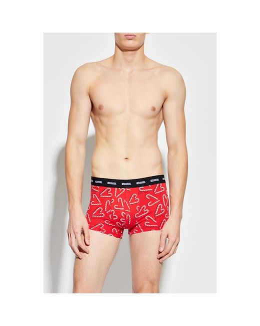 DIESEL Ondergoed ,Rood ,Katoen Boxer Briefs in het Red voor heren