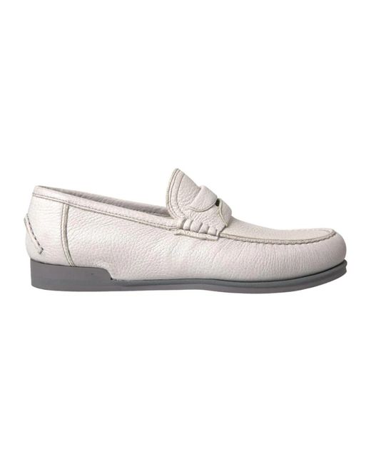 Loafers di Dolce & Gabbana in White da Uomo