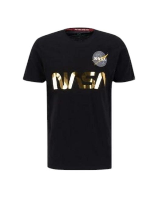 Alpha Industries T-Shirts in het Black voor heren