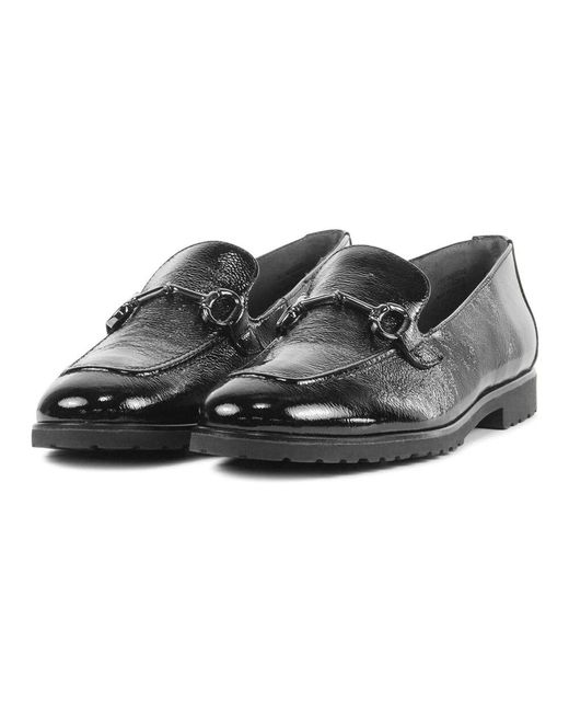 Paul Green Black Schwarze Slip-On Schuhe