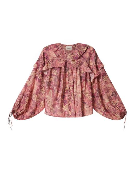 Isabel Marant Charis Blouse in het Red