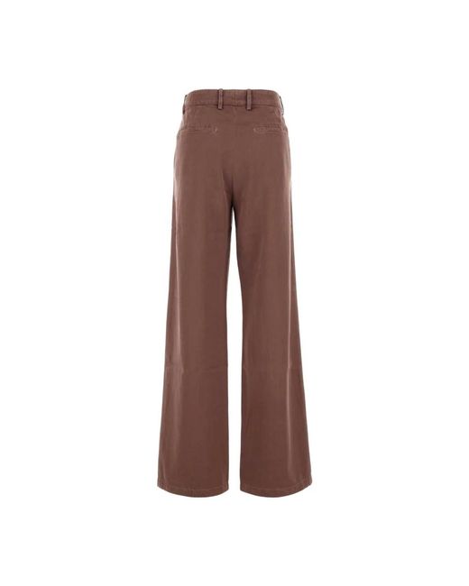 Dries Van Noten Brown Wide Trousers