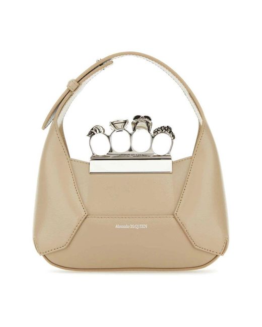Alexander McQueen Metallic Verzierte Hobo-Handtasche