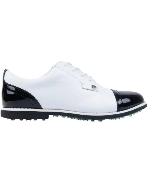 G/FORE White Leder cap toe sneakers