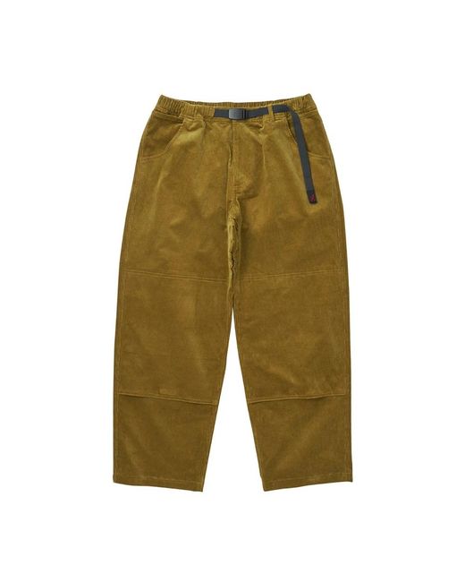 Gramicci Green Straight Trousers for men