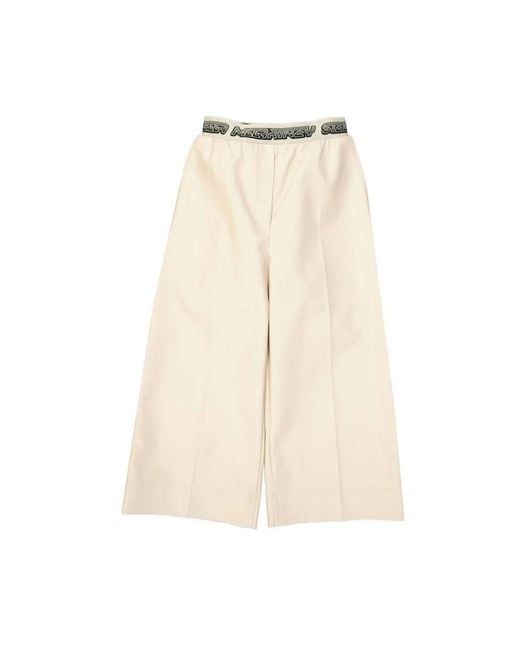 Stella McCartney Natural Cropped Trousers