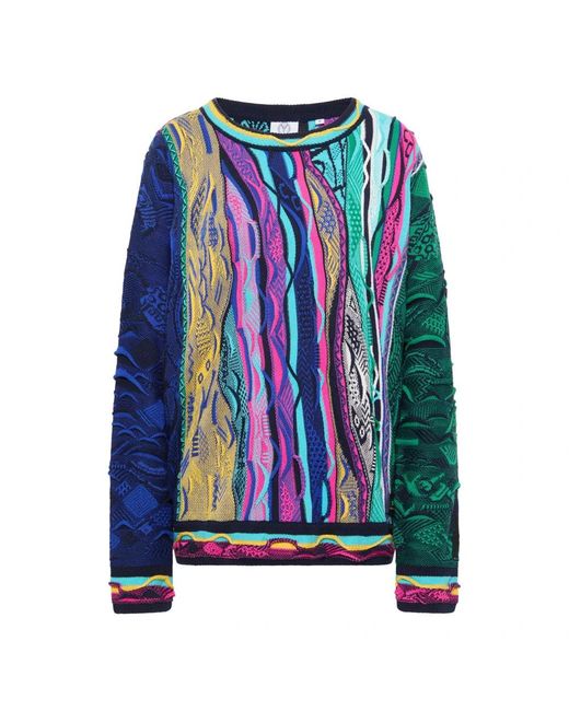 carlo colucci Blue Round-Neck Knitwear