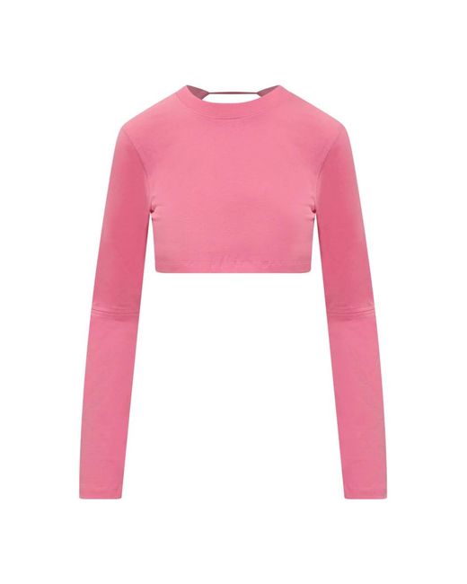Jacquemus Open-Back Long Sleeve Top in het Pink