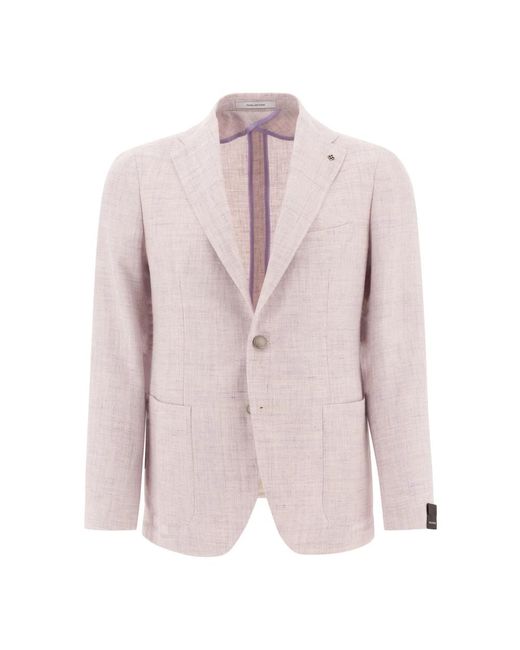 Tagliatore Herrenbekleidung Jacke Lila Ss25 in Pink für Herren