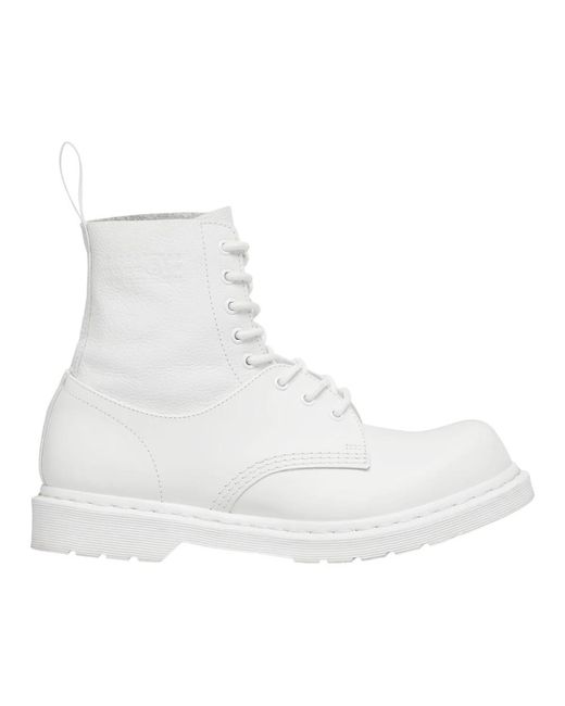 Dr. Martens White Lace-Up Boots for men