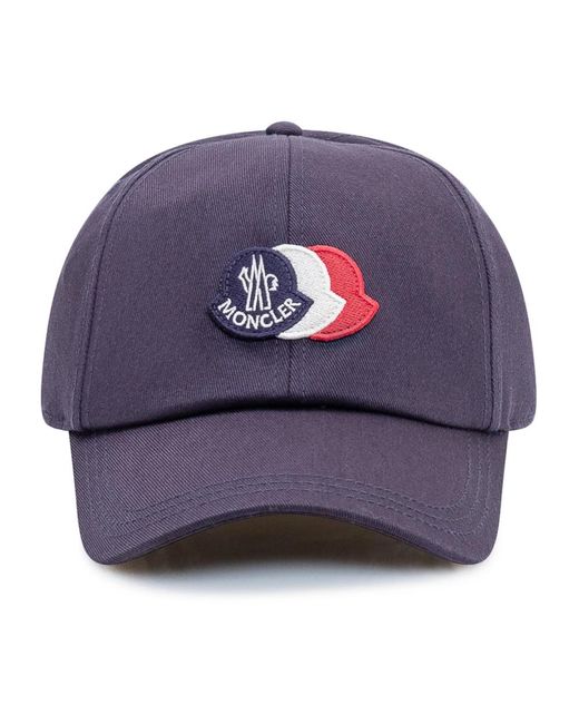 Moncler Logo-Patch Cap in Blue für Herren