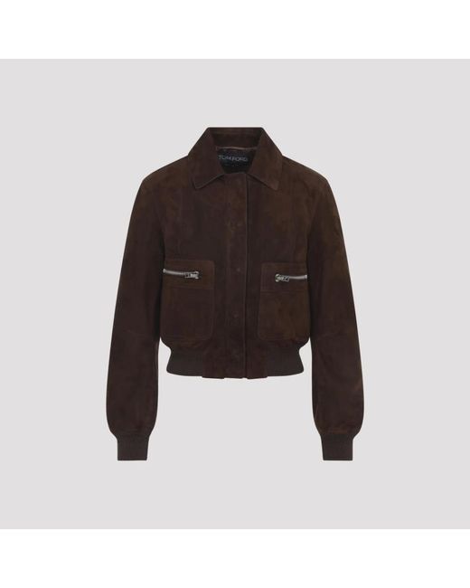 Tom Ford Brown Bomber Jackets
