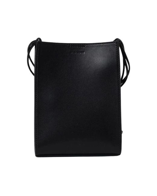 Jil Sander Schwarze Leder Umhängetasche in Black für Herren
