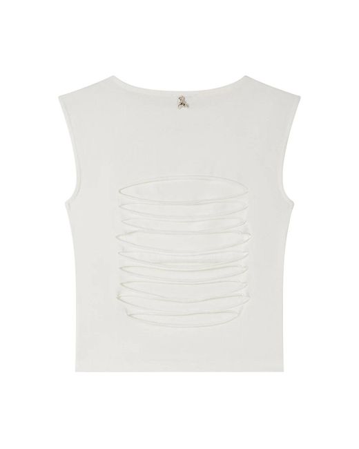 Patrizia Pepe White Sleeveless Tops