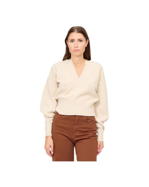 FEDERICA TOSI Natural V-Neck Knitwear