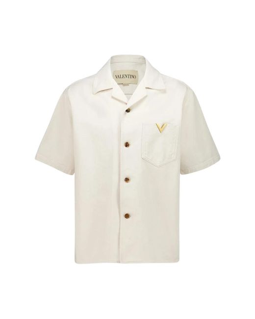 Valentino Garavani White Short Sleeve Shirts for men