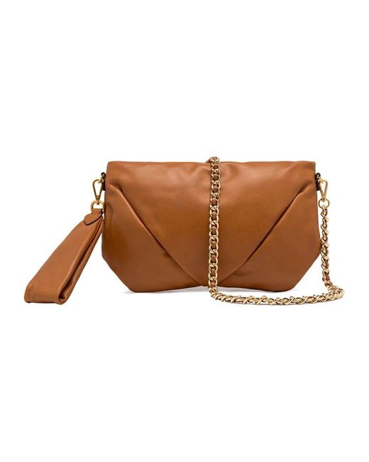 Gianni Chiarini Brown Elegante braune leder abend-clutch