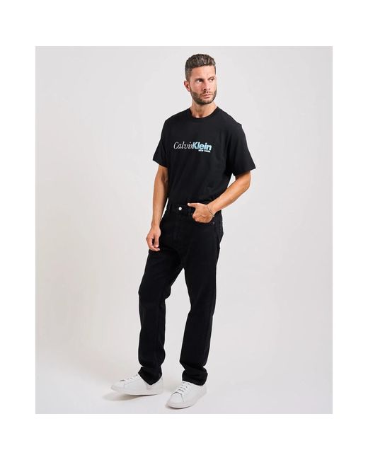 Calvin Klein Straight Jeans in het Black voor heren