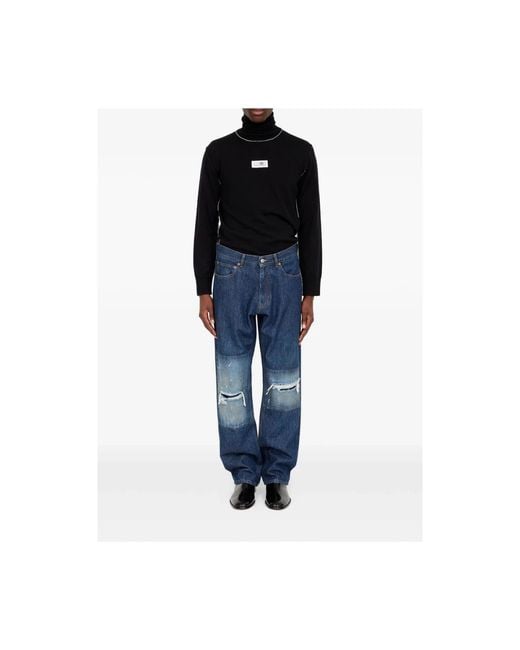 MM6 by Maison Margiela Blue Straight Fit Jeans for men
