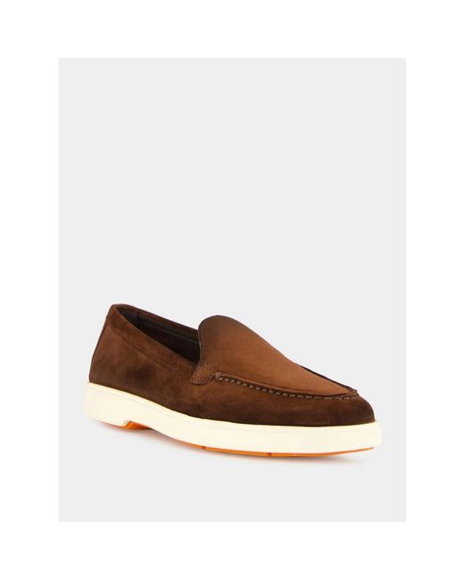 Santoni Brown Loafers