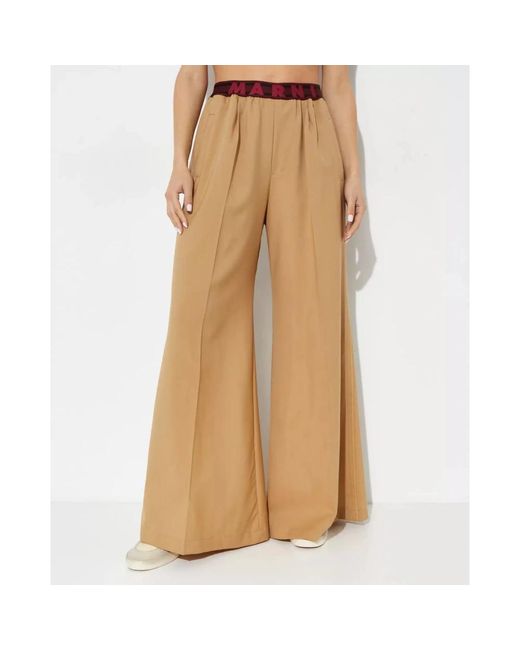 Marni Brown Wide Trousers