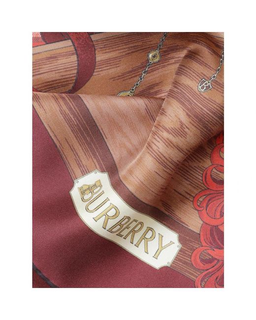Burberry Pink Silk Scarves